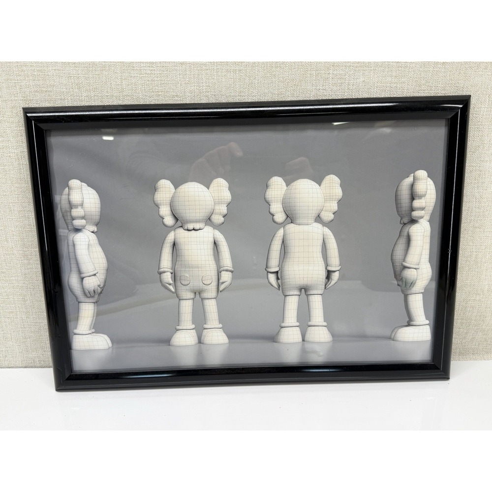 KAWS Style Companion Framed Wall Art 4 View Figure 18х13 Modern Decor